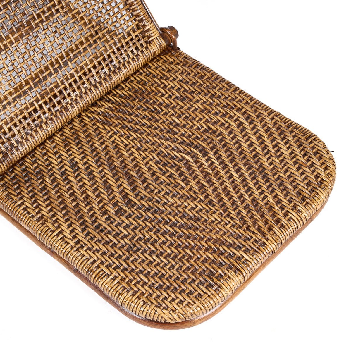 De rotan vloerligstoel - donker walnoot