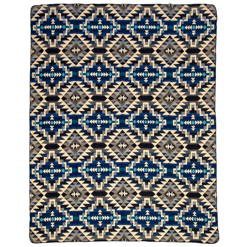 Alpaca Plaid 'Chimborazo' Zwart XL | Handgemaakte Andesdeken