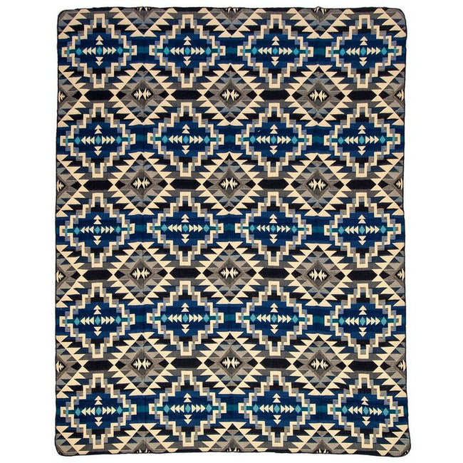 Alpaca Plaid 'Chimborazo' Zwart XL | Handgemaakte Andesdeken