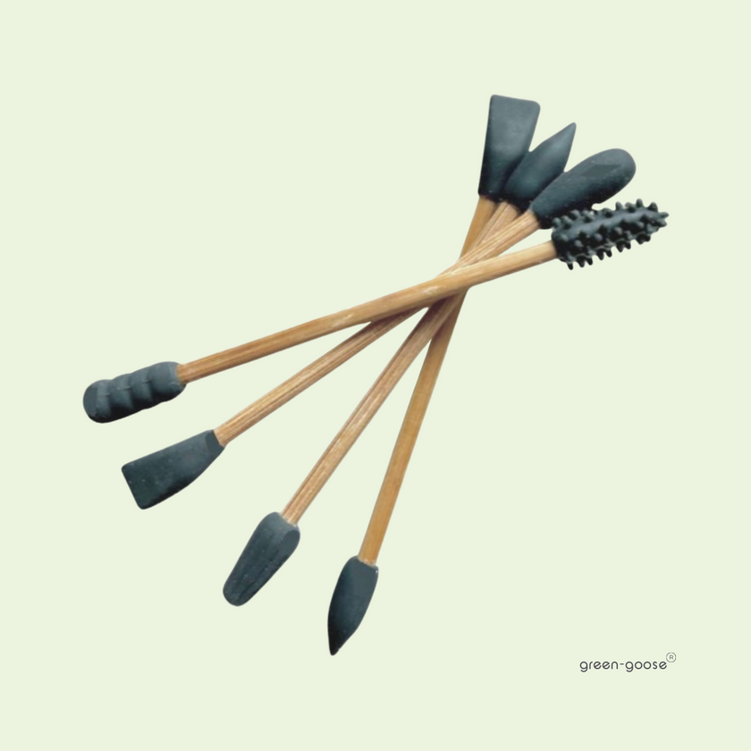 Herbruikbare Wattenstaafjes & Make-up Applicators – In Bamboe Bewaarbox – Duurzaam & Wasbaar