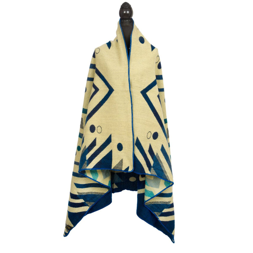 Premium Alpacawollen Mini Deken – Mini Imbabura Blue
