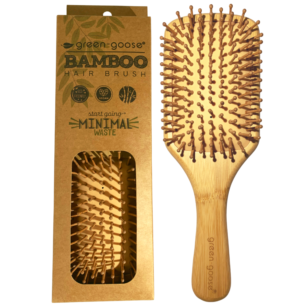 Duurzame Bamboe Massage Haarborstel – Anti-statisch & Scalp Care