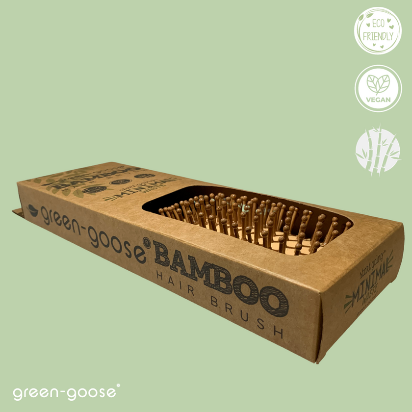 Duurzame Bamboe Massage Haarborstel – Anti-statisch & Scalp Care