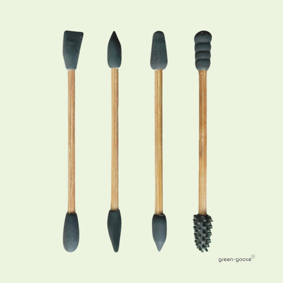 Herbruikbare Wattenstaafjes & Make-up Applicators – In Bamboe Bewaarbox – Duurzaam & Wasbaar
