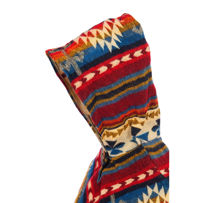 Premium Alpacawollen Poncho – Triangle Red