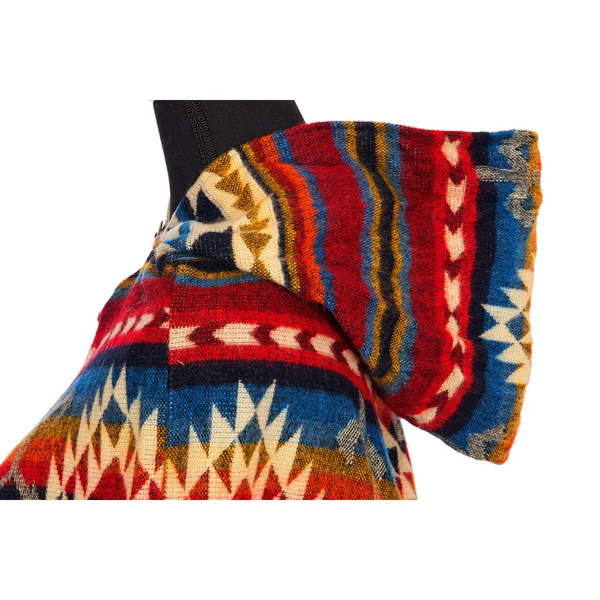 Premium Alpacawollen Poncho – Triangle Red