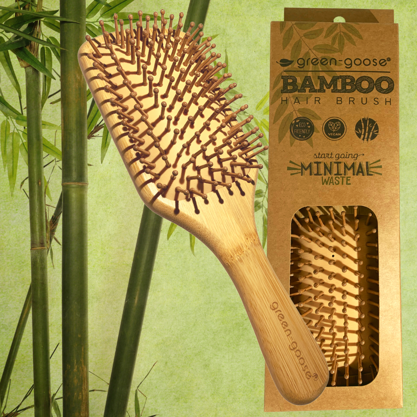 Duurzame Bamboe Massage Haarborstel – Anti-statisch & Scalp Care