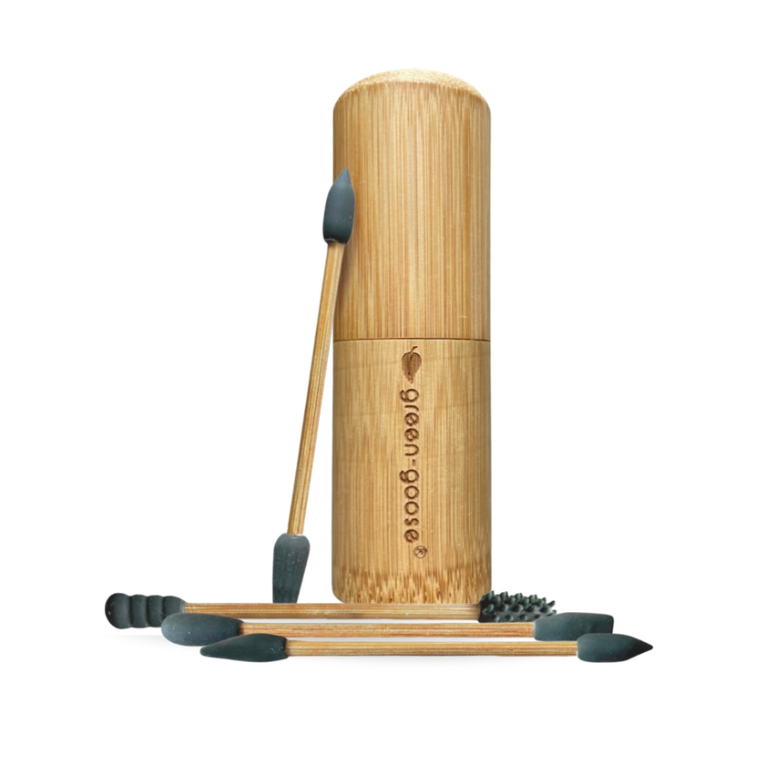 Herbruikbare Wattenstaafjes & Make-up Applicators – In Bamboe Bewaarbox – Duurzaam & Wasbaar