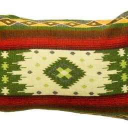 Premium Alpacawollen Kussen | Native Quilotoa Green (inclusief binnenkussen)