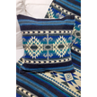 EcuaFina Alpaca Kussen – Handgemaakt in Ecuador – 50x50 cm - Blauw