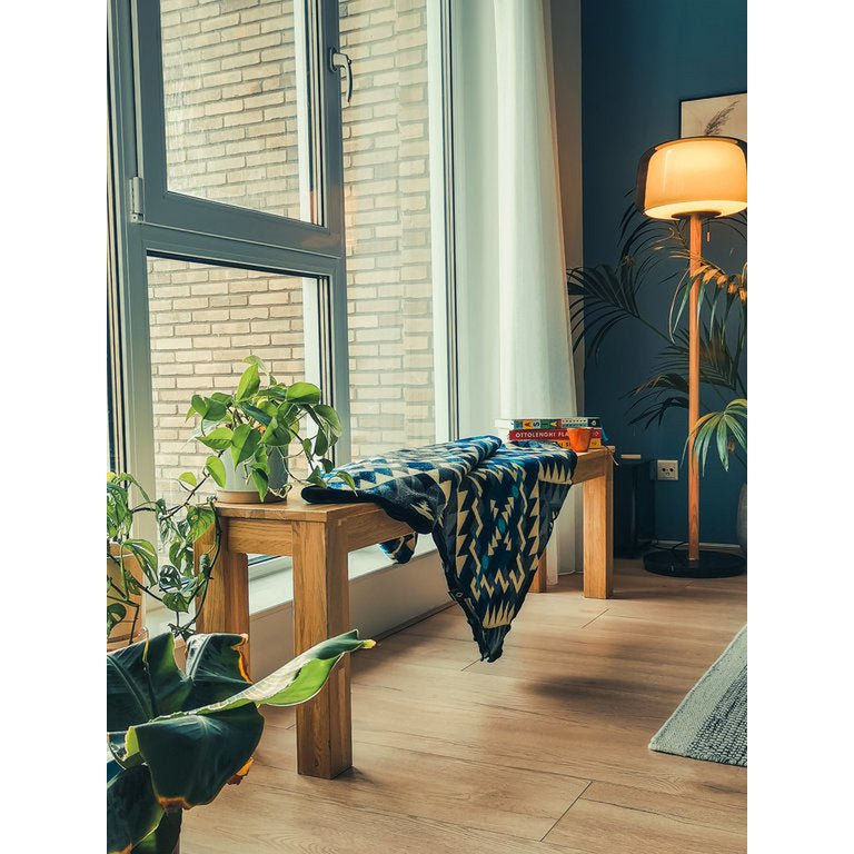 Alpaca Mini Plaid 'Chimborazo' Zwart | Handgemaakte Andesdeken | 100% Eerlijk