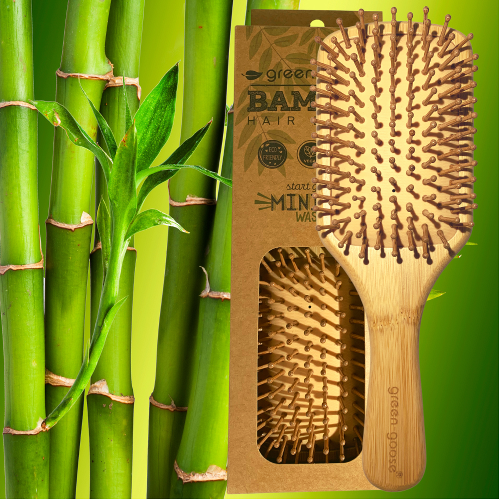 Duurzame Bamboe Massage Haarborstel – Anti-statisch & Scalp Care