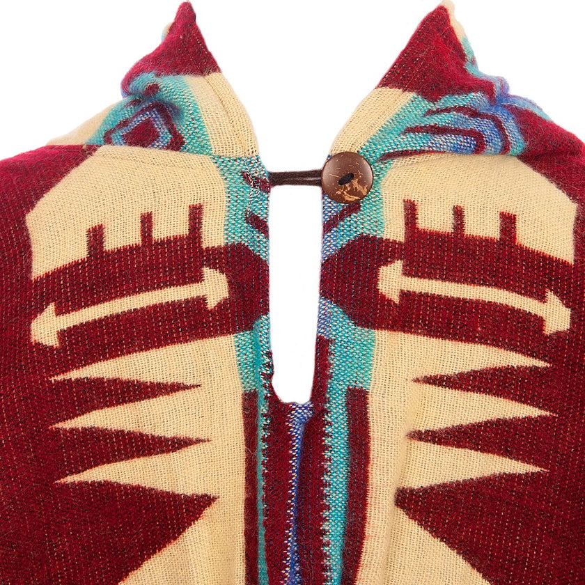 Premium Alpacawollen Poncho – Quitu Red