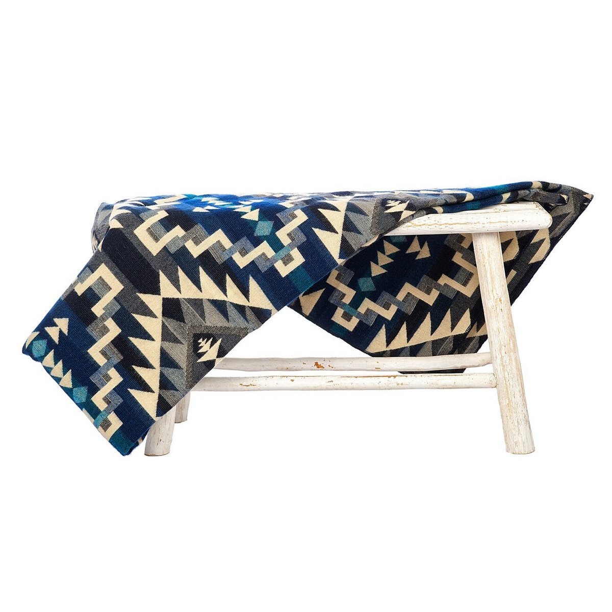 Alpaca Plaid 'Chimborazo' Zwart XL | Handgemaakte Andesdeken