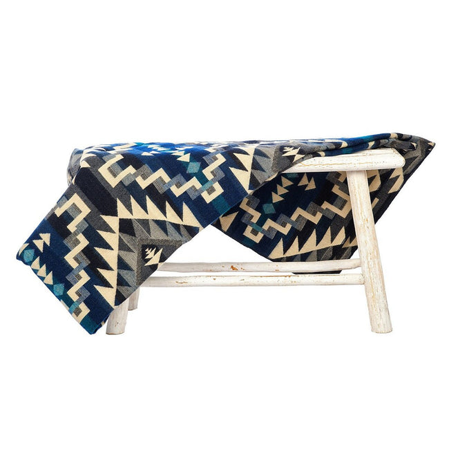 Alpaca Plaid 'Chimborazo' Zwart XL | Handgemaakte Andesdeken
