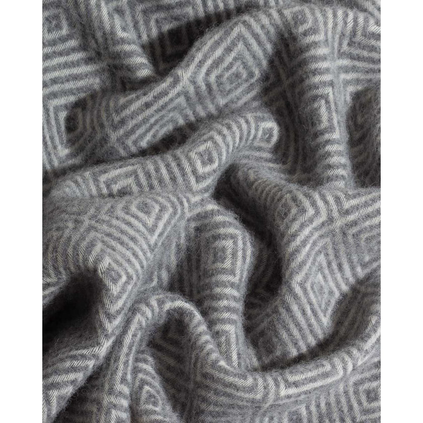 Luxe Plaid 'Venezia' – 100% Nieuw-Zeelandse Wol – Grijs – 140x200 cm
