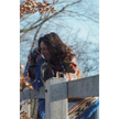 Women Poncho Native | Triangle Design Blue