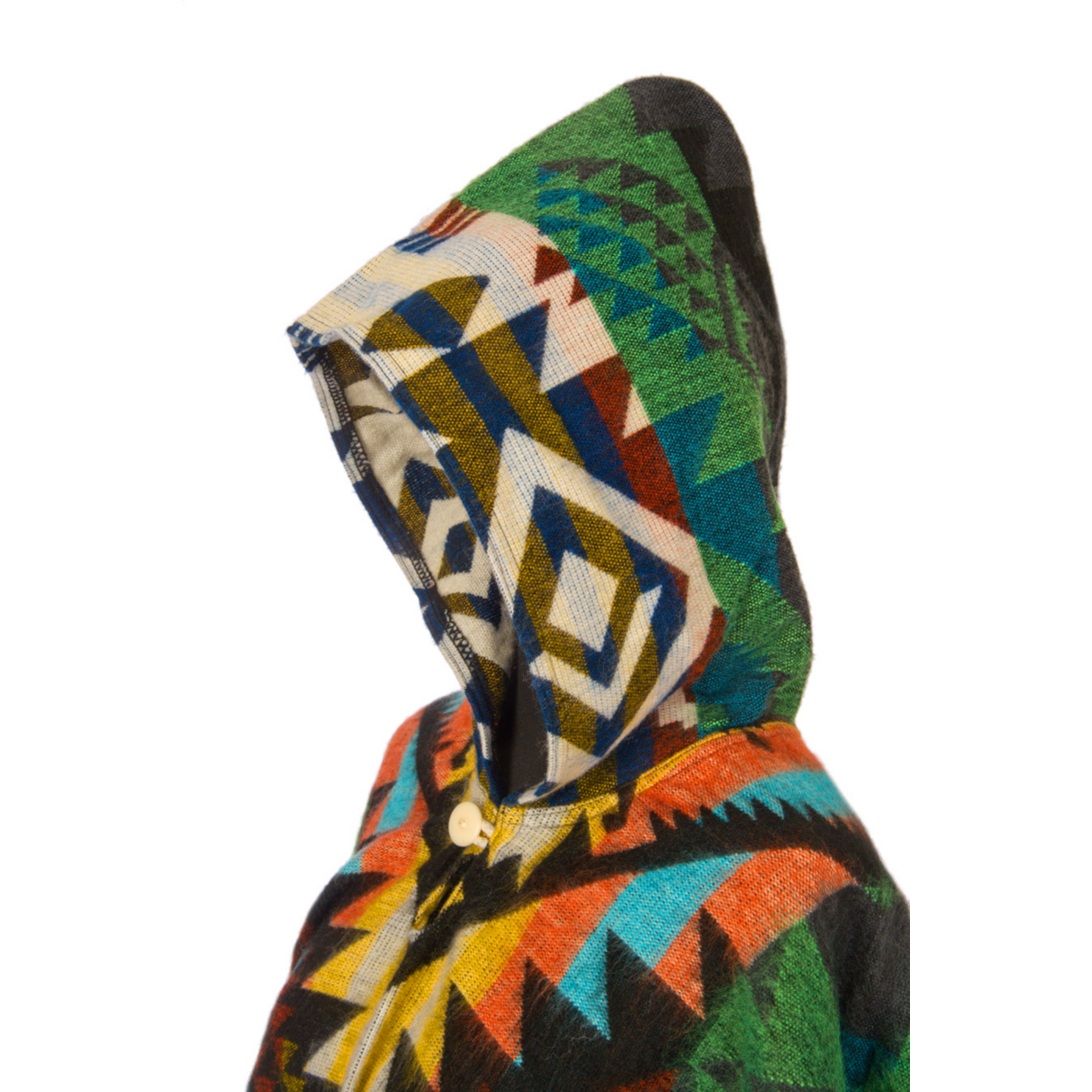 Premium Alpacawollen Poncho – Waorani Green