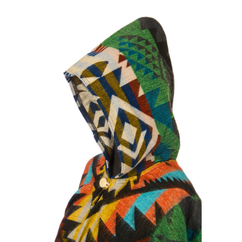 Premium Alpacawollen Poncho – Waorani Green
