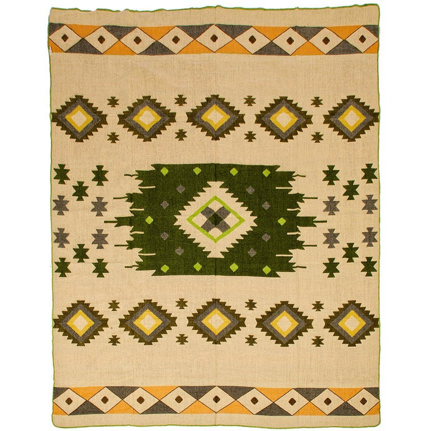 Alpaca Deken Quilotoa Green – Handmade in Ecuador