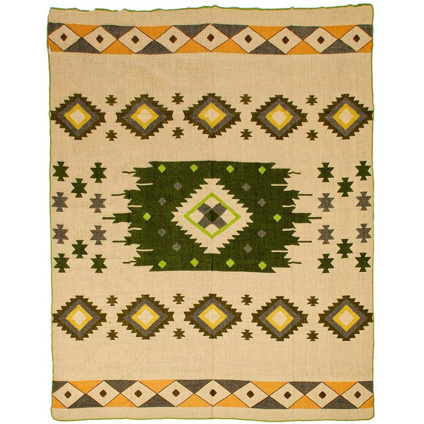 Alpaca Deken Quilotoa Green – Handmade in Ecuador