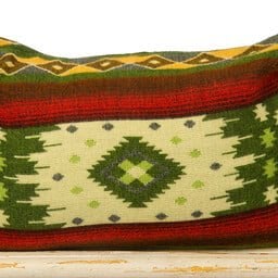 Premium Alpacawollen Kussen | Native Quilotoa Green (inclusief binnenkussen)