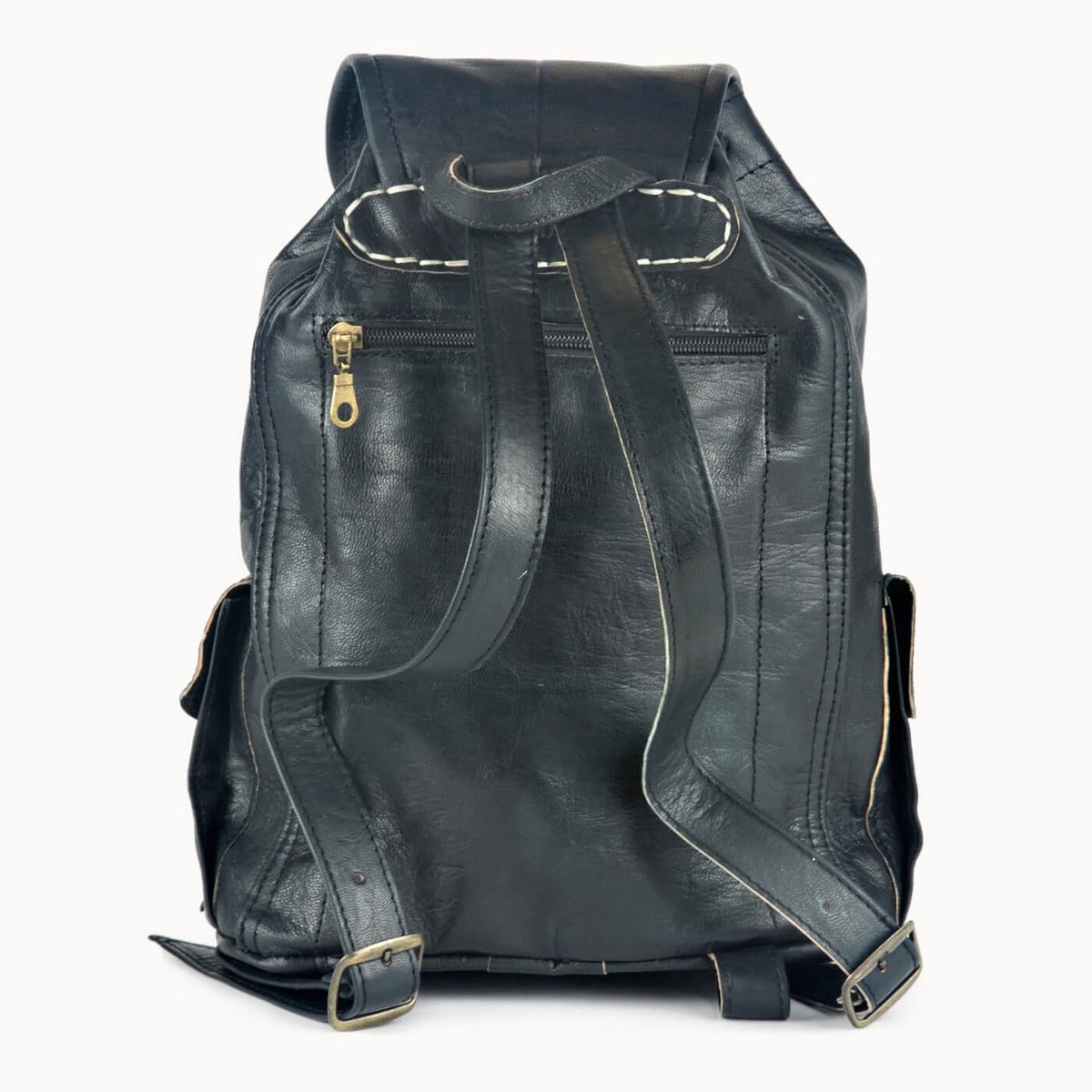 Leren Rugzak 'Heidi' – Sporty Chic – Handgemaakt Geitenleer – 30x40 cm