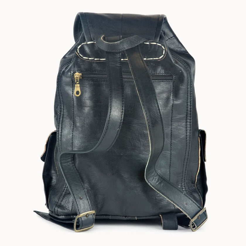 Leren Rugzak 'Heidi' – Sporty Chic – Handgemaakt Geitenleer – 30x40 cm