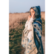 Alpaca Poncho Blauw | Handgemaakt in Ecuador