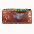 Luxe Kilim Reistas XL – Handgemaakt Leer & Authentiek Marokkaans Tapijt – 54x28 cm