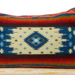 EcuaFina Alpaca Kussen Quilotoa Blue – 40x60 cm – Inclusief Eendendons Binnenkussen