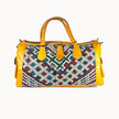 Luxe Kilim Reistas XL – Handgemaakt Leer & Authentiek Marokkaans Tapijt – 54x28 cm