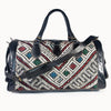 Luxe Kilim Reistas XL – Handgemaakt Leer & Authentiek Marokkaans Tapijt – 54x28 cm