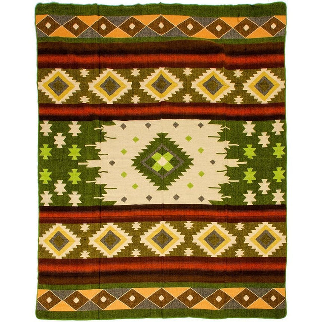 Alpaca Deken Quilotoa Green – Handmade in Ecuador