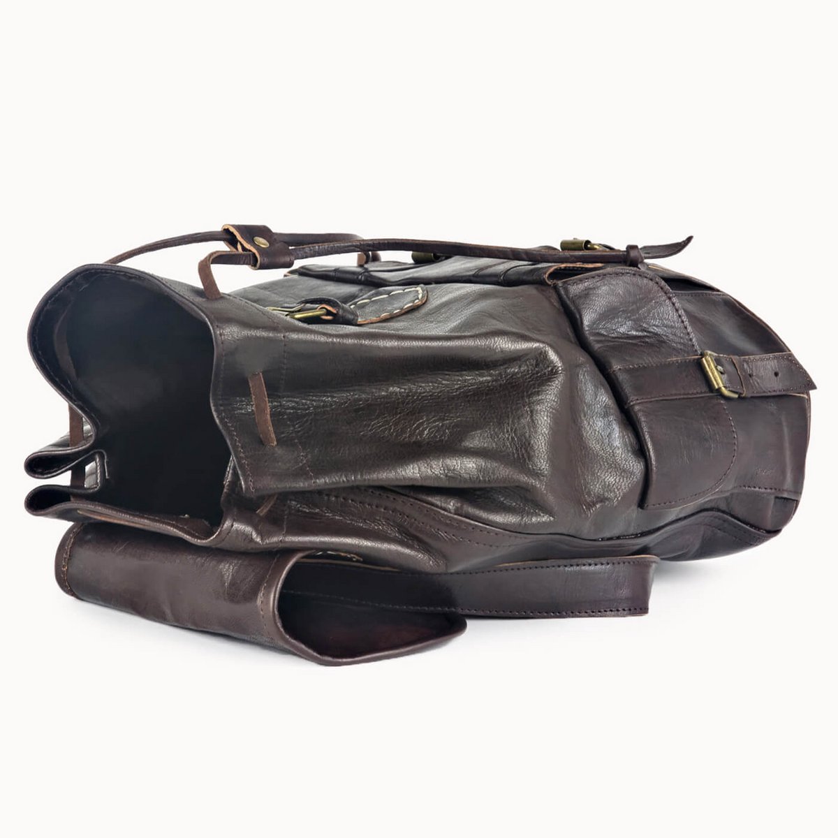 Leren Rugzak 'Heidi' – Sporty Chic – Handgemaakt Geitenleer – 30x40 cm