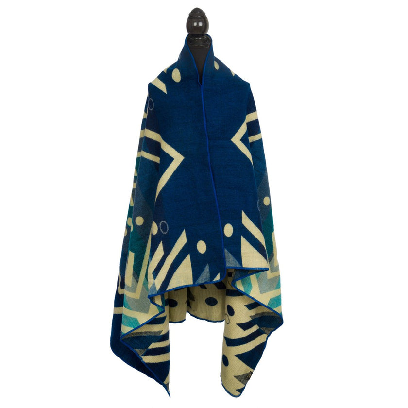 Premium Alpacawollen Mini Deken – Mini Imbabura Blue