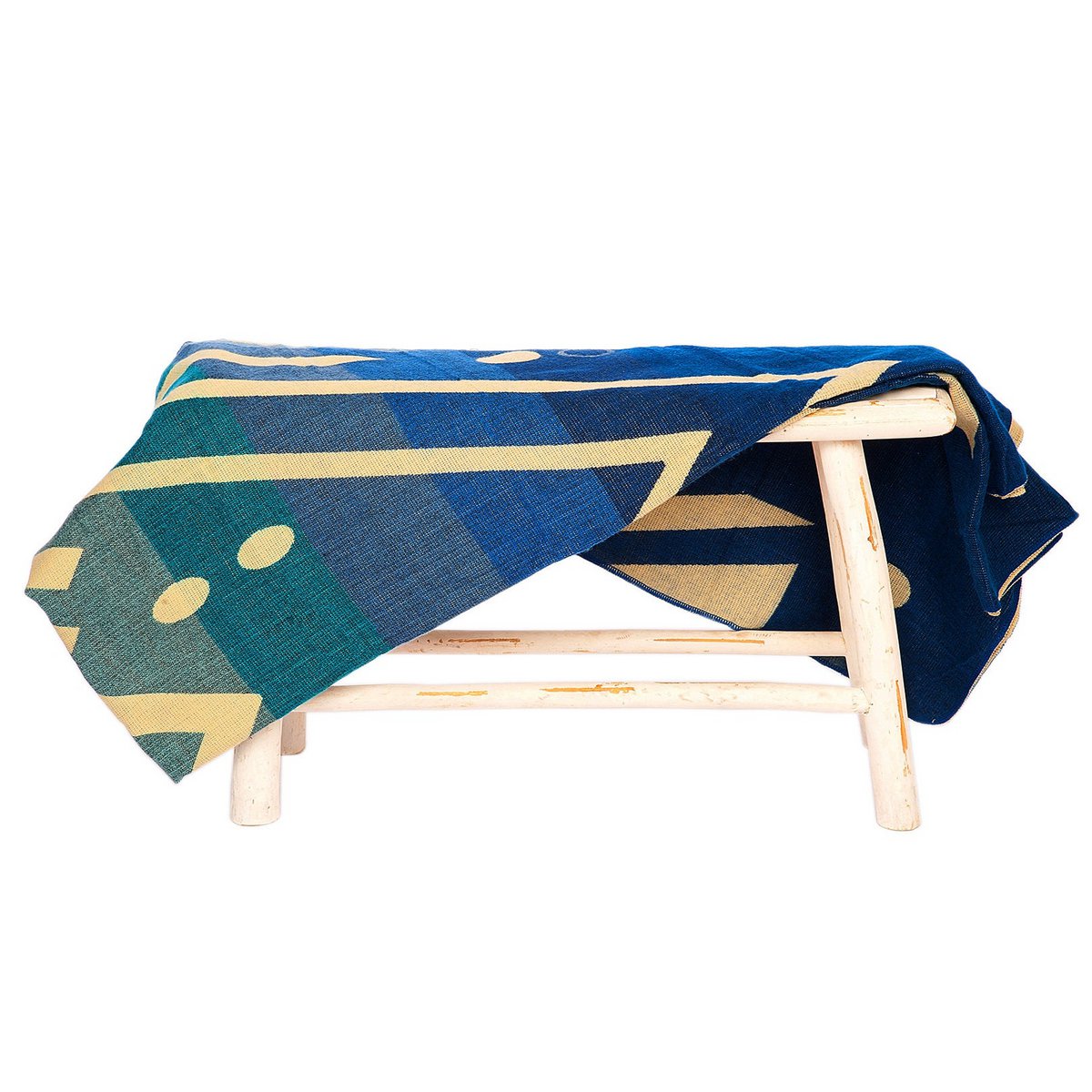 EcuaFina Premium Alpacawollen Deken | Imbabura Blauw