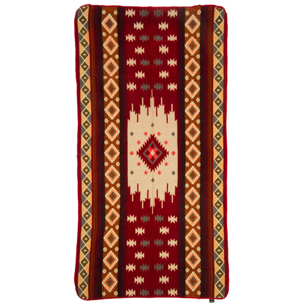Ecuadorian alpaca mini blanketn | native blanket | Mini Quilotoa Red