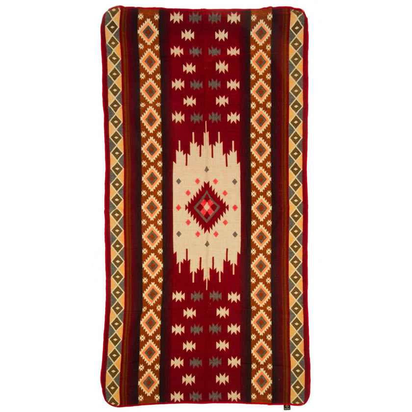 Ecuadorian alpaca mini blanketn | native blanket | Mini Quilotoa Red