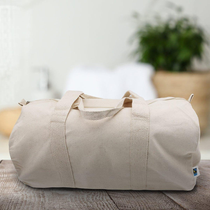 Duurzame en beschilderbare Canvas Weekender tas – 100% Biologisch Katoen