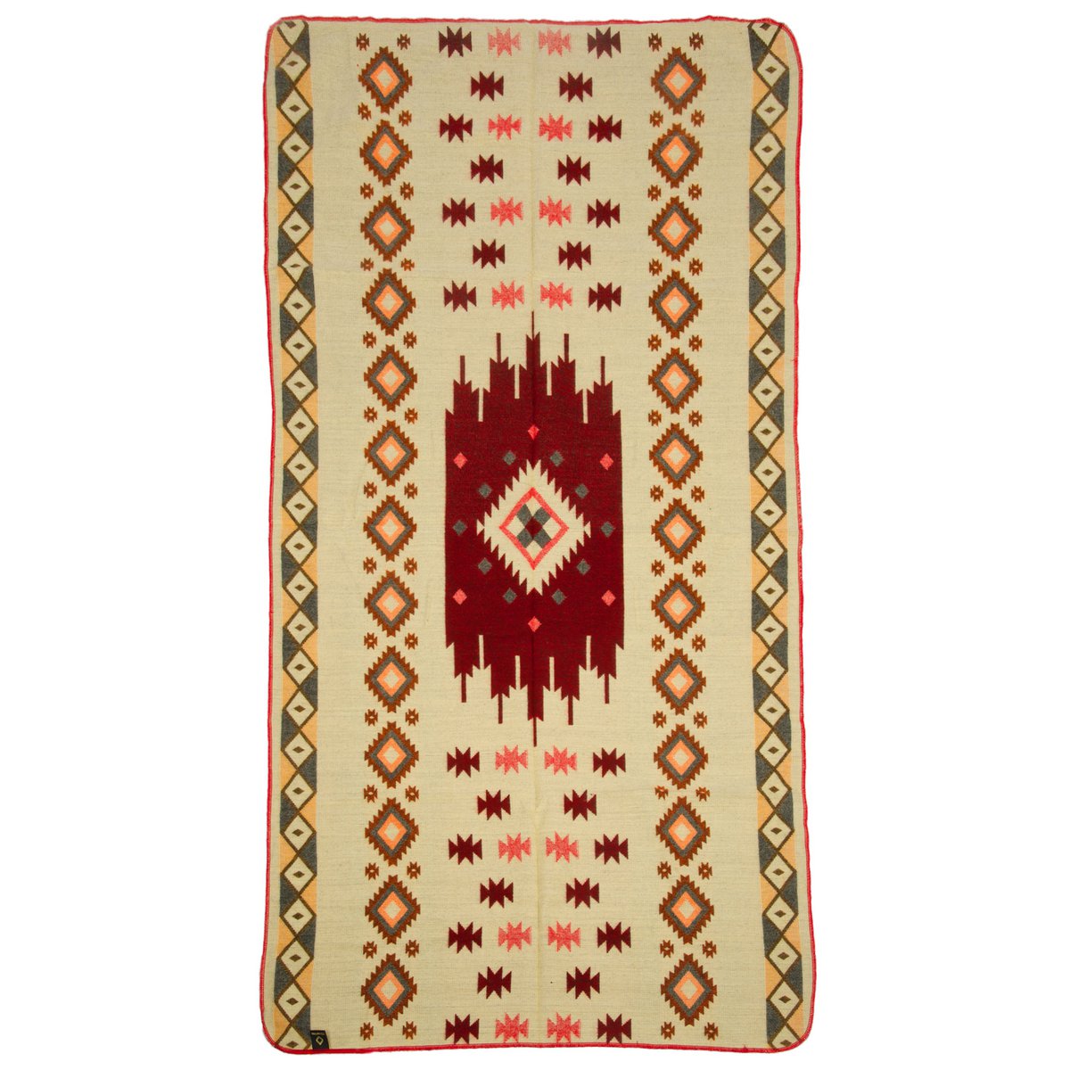 Ecuadorian alpaca mini blanketn | native blanket | Mini Quilotoa Red