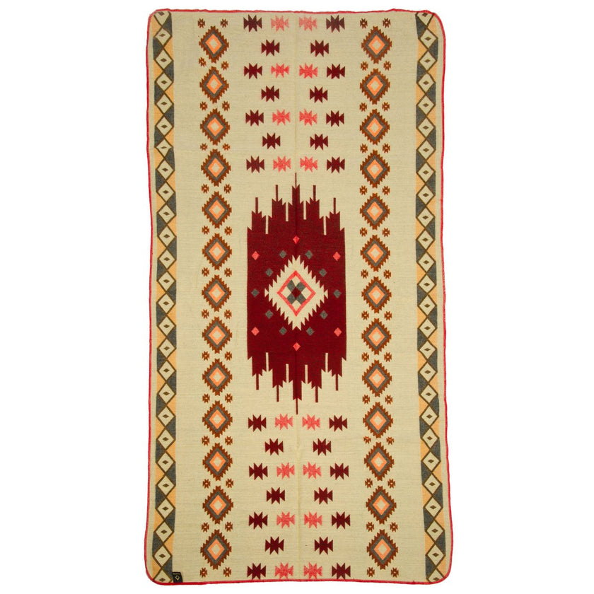 Ecuadorian alpaca mini blanketn | native blanket | Mini Quilotoa Red