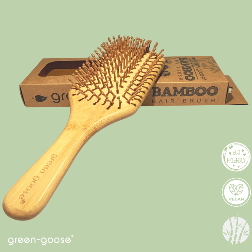 Duurzame Bamboe Massage Haarborstel – Anti-statisch & Scalp Care