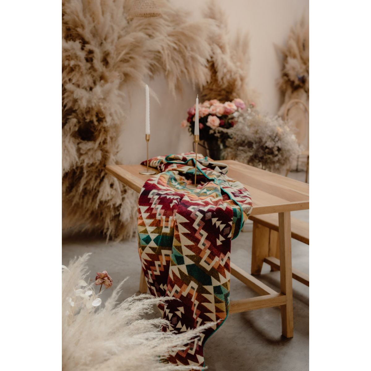 Premium Alpacawollen Deken – Chimborazo Pink