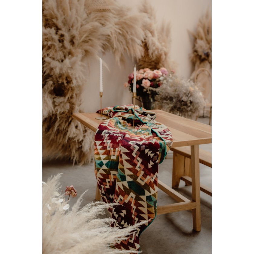 Premium Alpacawollen Deken – Chimborazo Pink