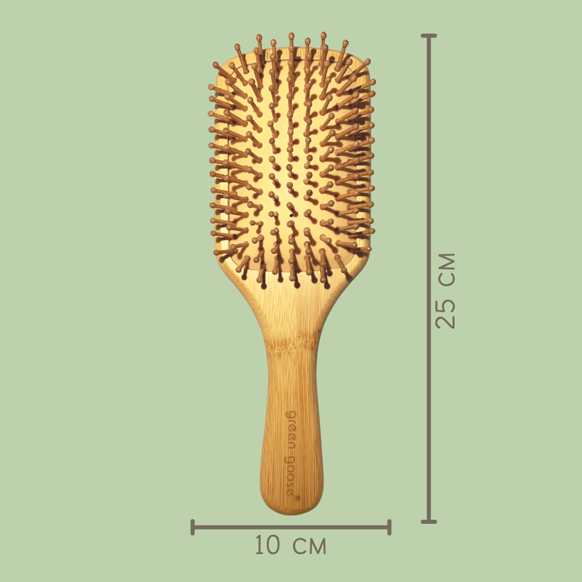 Duurzame Bamboe Massage Haarborstel – Anti-statisch & Scalp Care