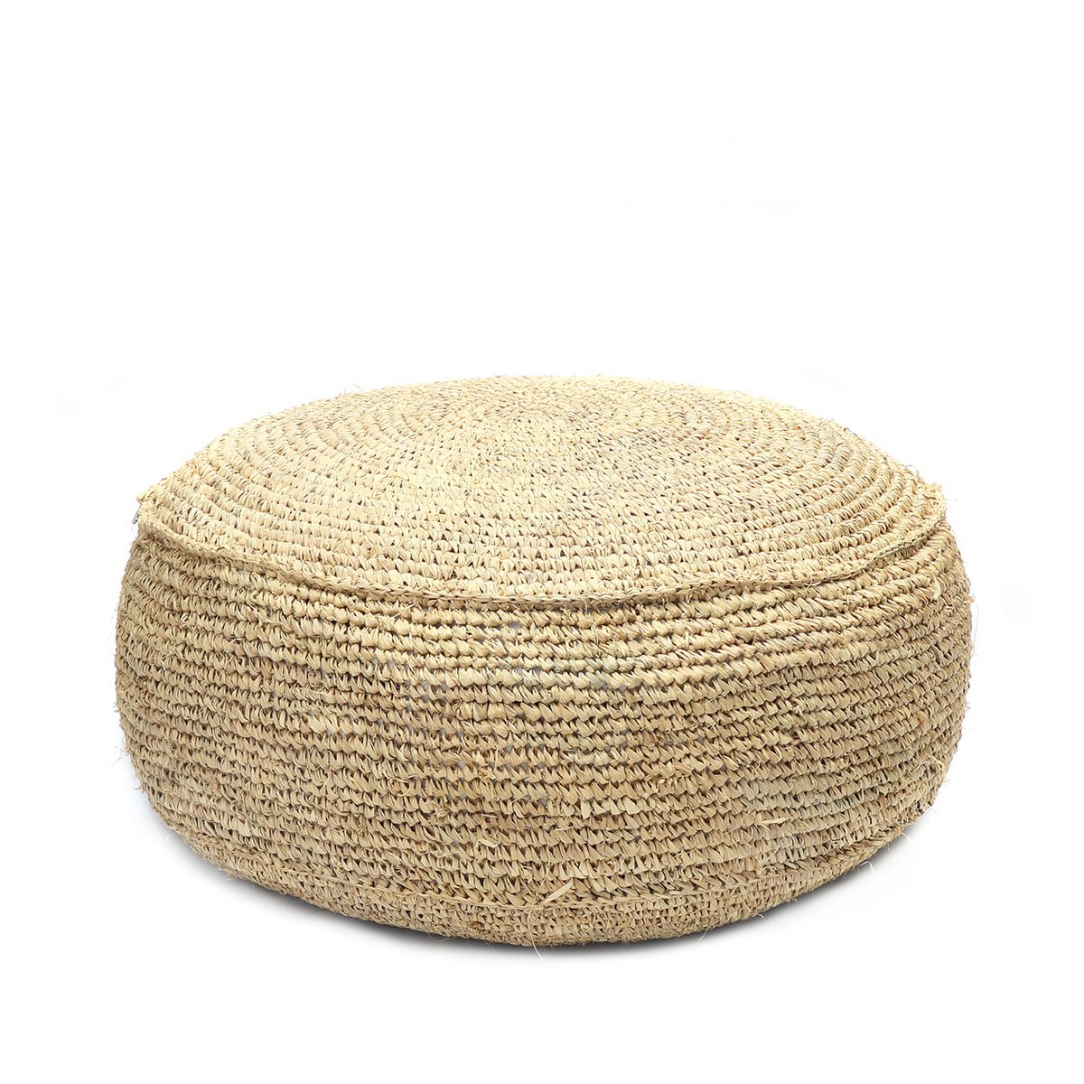 De Raffia Flores Poef - Naturel