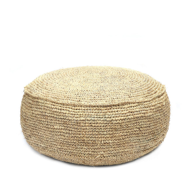 De Raffia Flores Poef - Naturel