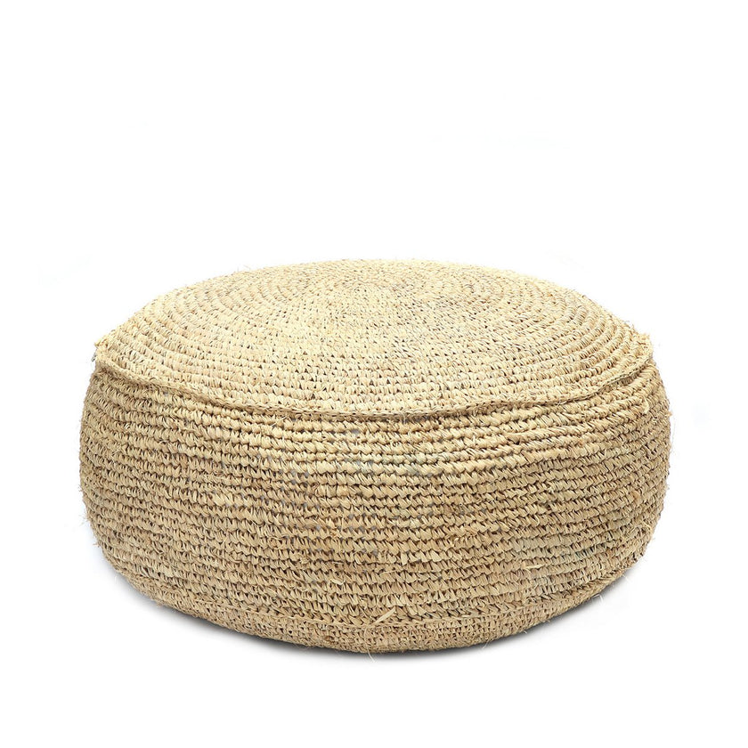 De Raffia Flores Poef - Naturel