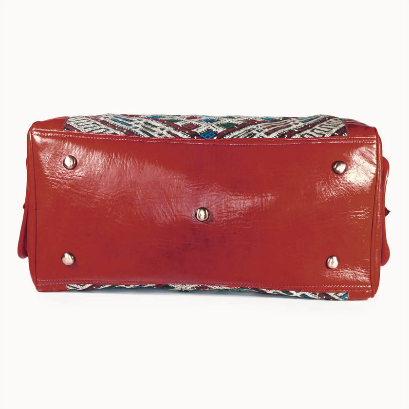 Leather bag 'Kilim S' (red)